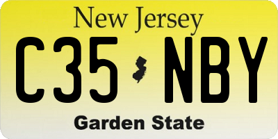 NJ license plate C35NBY