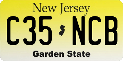 NJ license plate C35NCB