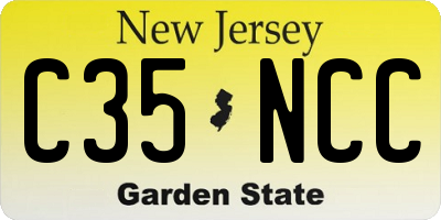 NJ license plate C35NCC