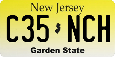 NJ license plate C35NCH