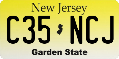 NJ license plate C35NCJ