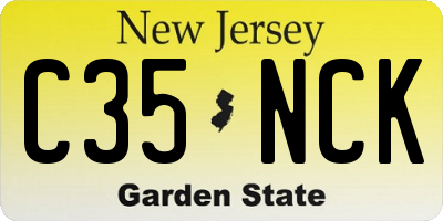 NJ license plate C35NCK