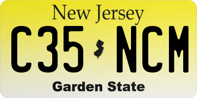 NJ license plate C35NCM