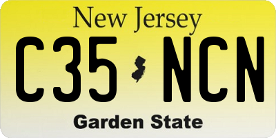 NJ license plate C35NCN