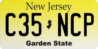 NJ license plate C35NCP