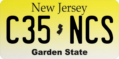 NJ license plate C35NCS