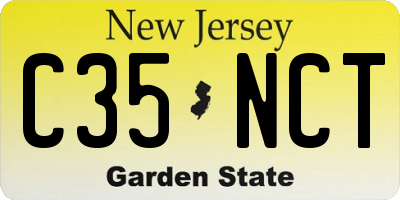 NJ license plate C35NCT