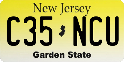 NJ license plate C35NCU