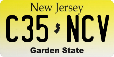 NJ license plate C35NCV