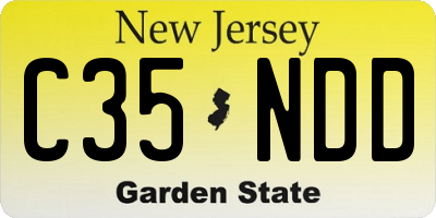 NJ license plate C35NDD