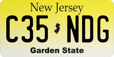 NJ license plate C35NDG