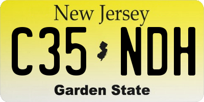 NJ license plate C35NDH