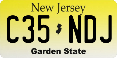NJ license plate C35NDJ