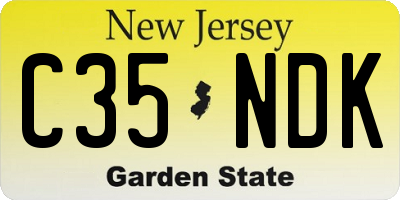 NJ license plate C35NDK