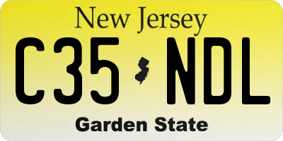 NJ license plate C35NDL