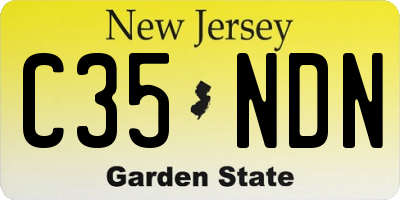 NJ license plate C35NDN