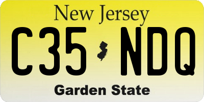NJ license plate C35NDQ