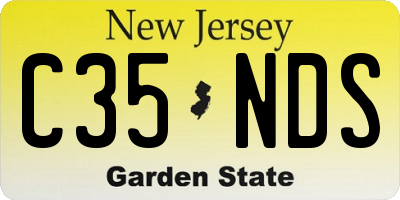 NJ license plate C35NDS