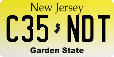 NJ license plate C35NDT