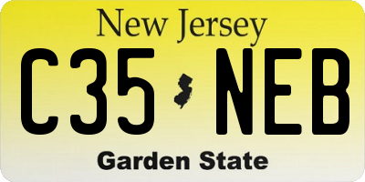 NJ license plate C35NEB