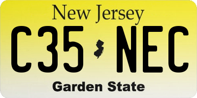 NJ license plate C35NEC