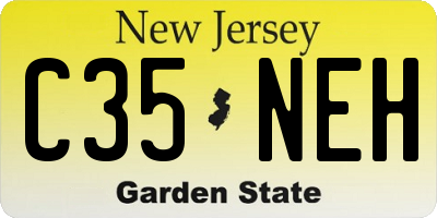 NJ license plate C35NEH