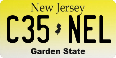 NJ license plate C35NEL