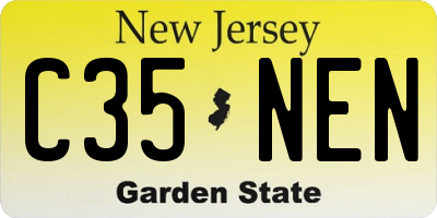 NJ license plate C35NEN