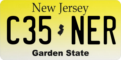 NJ license plate C35NER