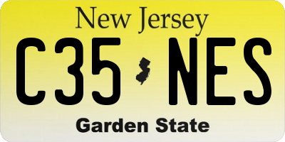 NJ license plate C35NES