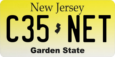 NJ license plate C35NET