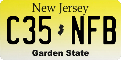 NJ license plate C35NFB