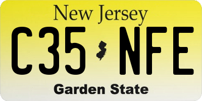 NJ license plate C35NFE