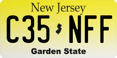 NJ license plate C35NFF