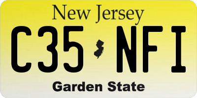 NJ license plate C35NFI