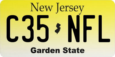 NJ license plate C35NFL