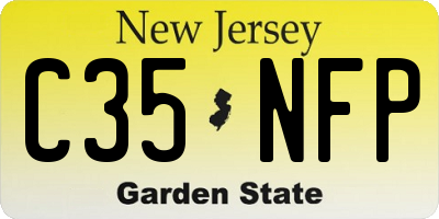 NJ license plate C35NFP