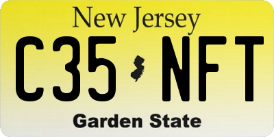 NJ license plate C35NFT
