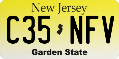 NJ license plate C35NFV