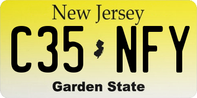 NJ license plate C35NFY