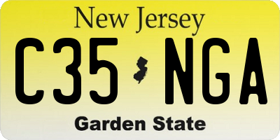 NJ license plate C35NGA