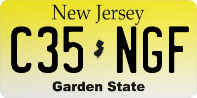 NJ license plate C35NGF