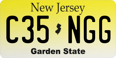 NJ license plate C35NGG