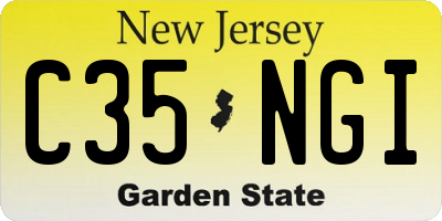NJ license plate C35NGI