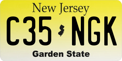 NJ license plate C35NGK