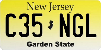 NJ license plate C35NGL