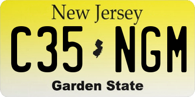 NJ license plate C35NGM