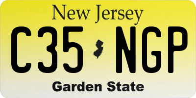 NJ license plate C35NGP