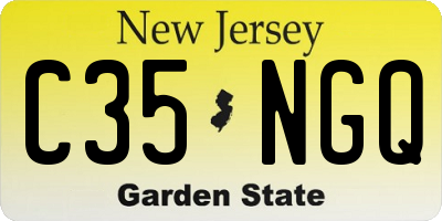 NJ license plate C35NGQ