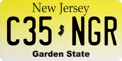 NJ license plate C35NGR